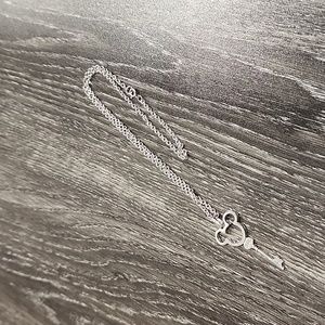 Disney Sterling Silver Mickey Key Necklace